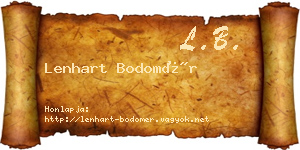 Lenhart Bodomér névjegykártya